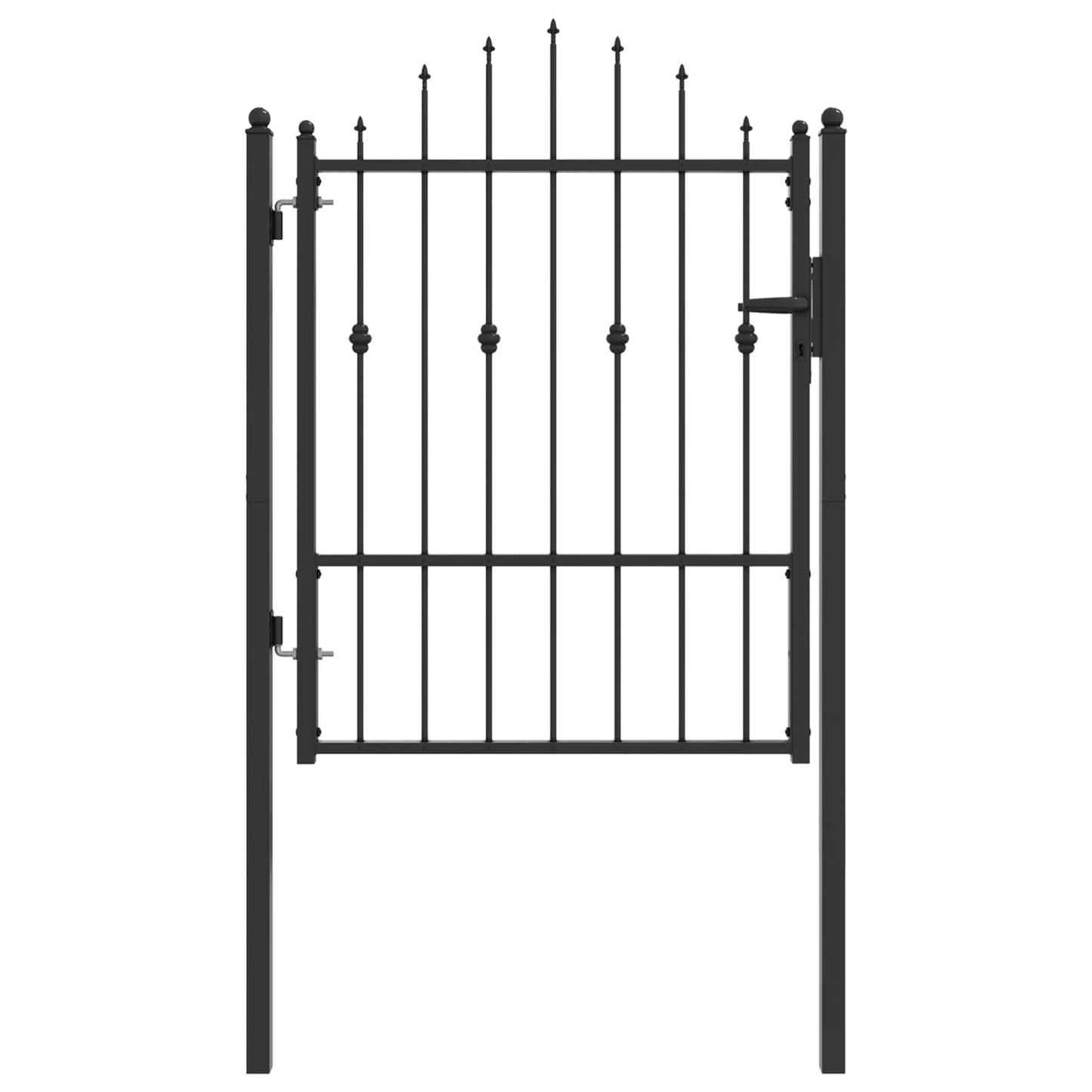 Cancello per recinzione HORST 100 x 125 cm Metallo Nero | homemem39
