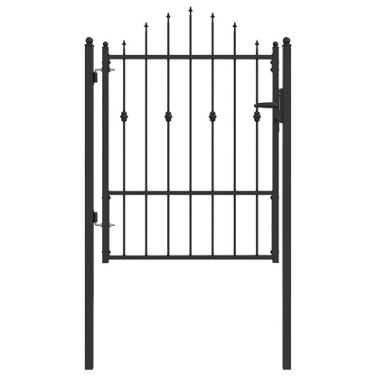 Cancello per recinzione HORST 100 x 125 cm Metallo Nero | homemem39