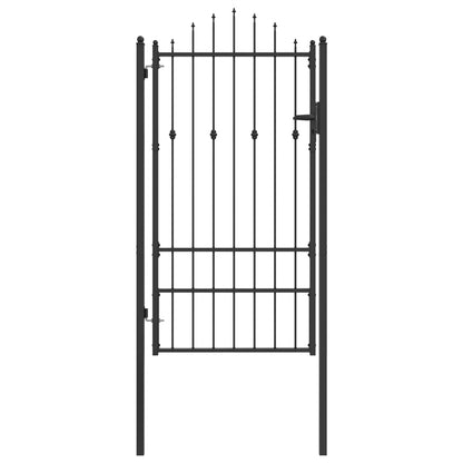 Cancello per recinzione HORST 100 x 175 cm Metallo Nero | homemem39