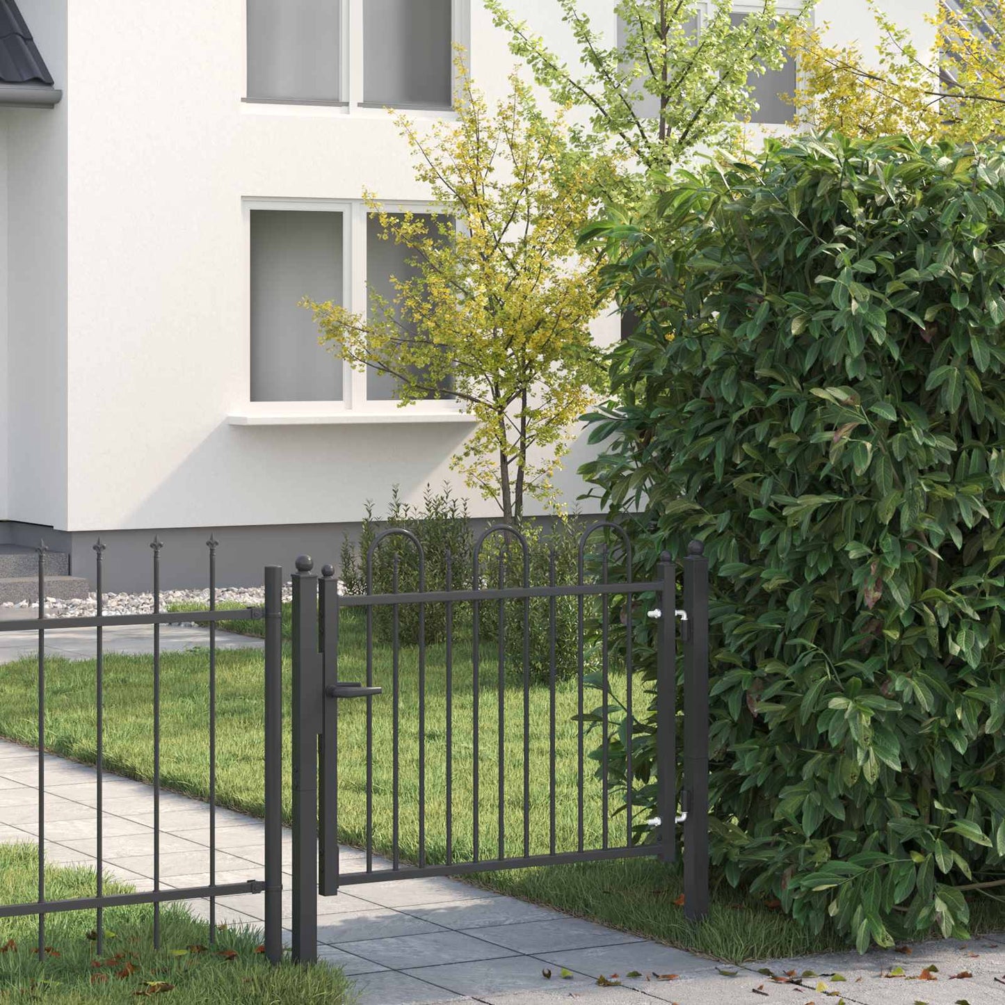 Cancello per recinzione HORST 100 x 75 cm Metallo Nero | homemem39