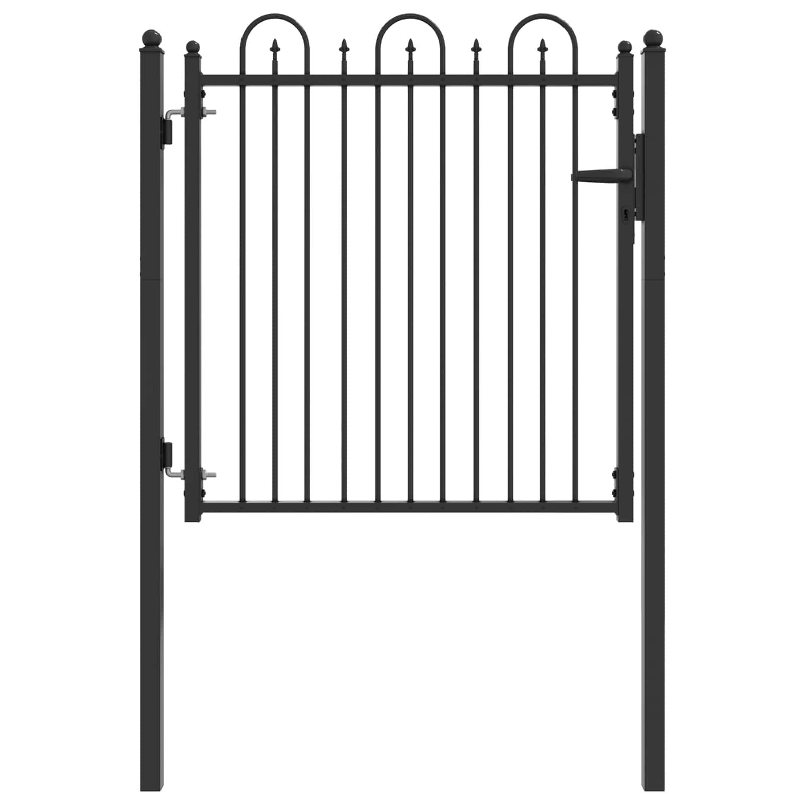 Cancello per recinzione HORST 100 x 100 cm Metallo Nero | homemem39
