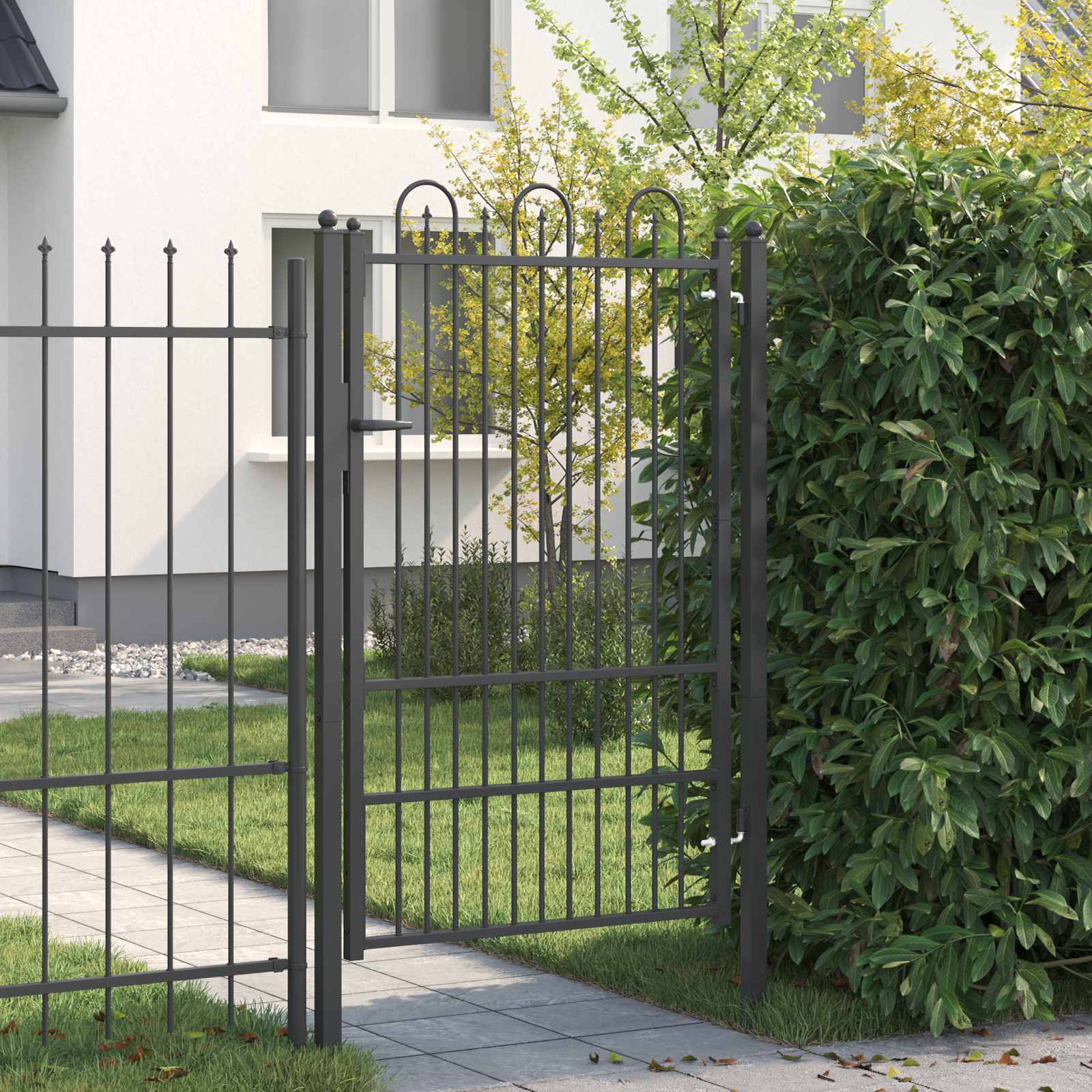 Cancello per recinzione HORST 100 x 150 cm Acciaio Nero | homemem39