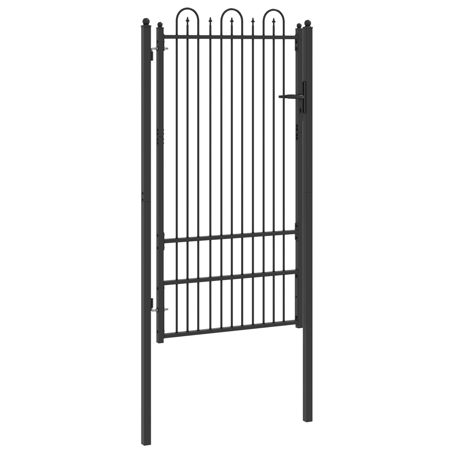 Cancello per recinzione HORST 100 x 175 cm Acciaio Nero | homemem39