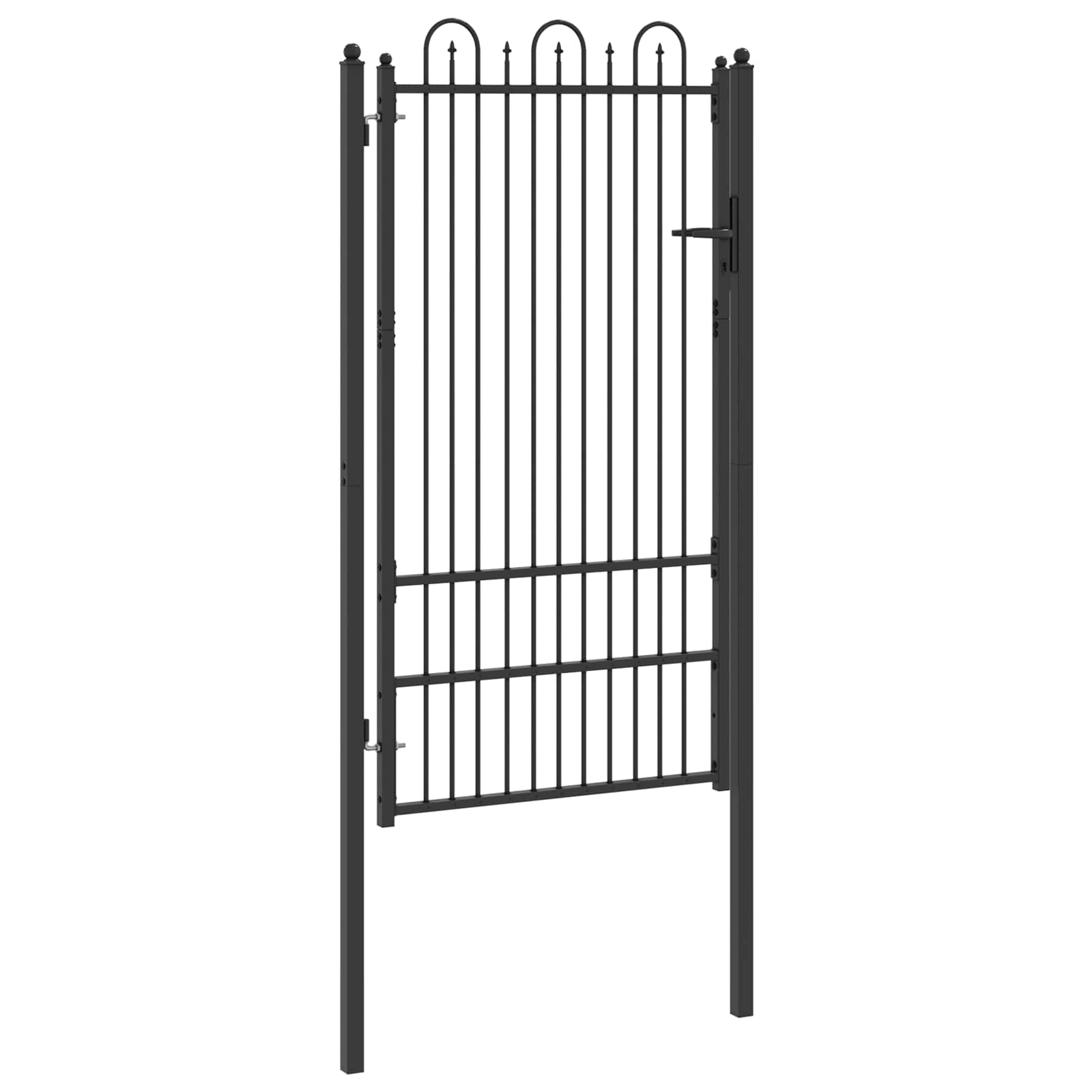 Cancello per recinzione HORST 100 x 175 cm Acciaio Nero | homemem39