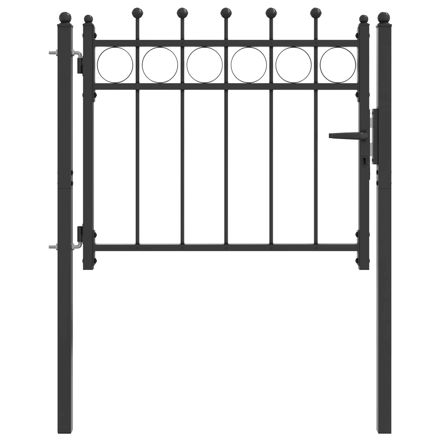 Cancello per recinzione HORST 100 x 75 cm Metallo Nero | homemem39