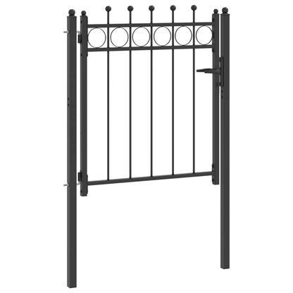 Cancello per recinzione HORST 100 x 100 cm Metallo Nero | homemem39
