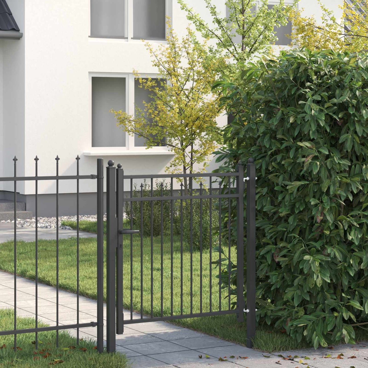 Cancello per recinzione HORST 100 x 100 cm Metallo Nero
