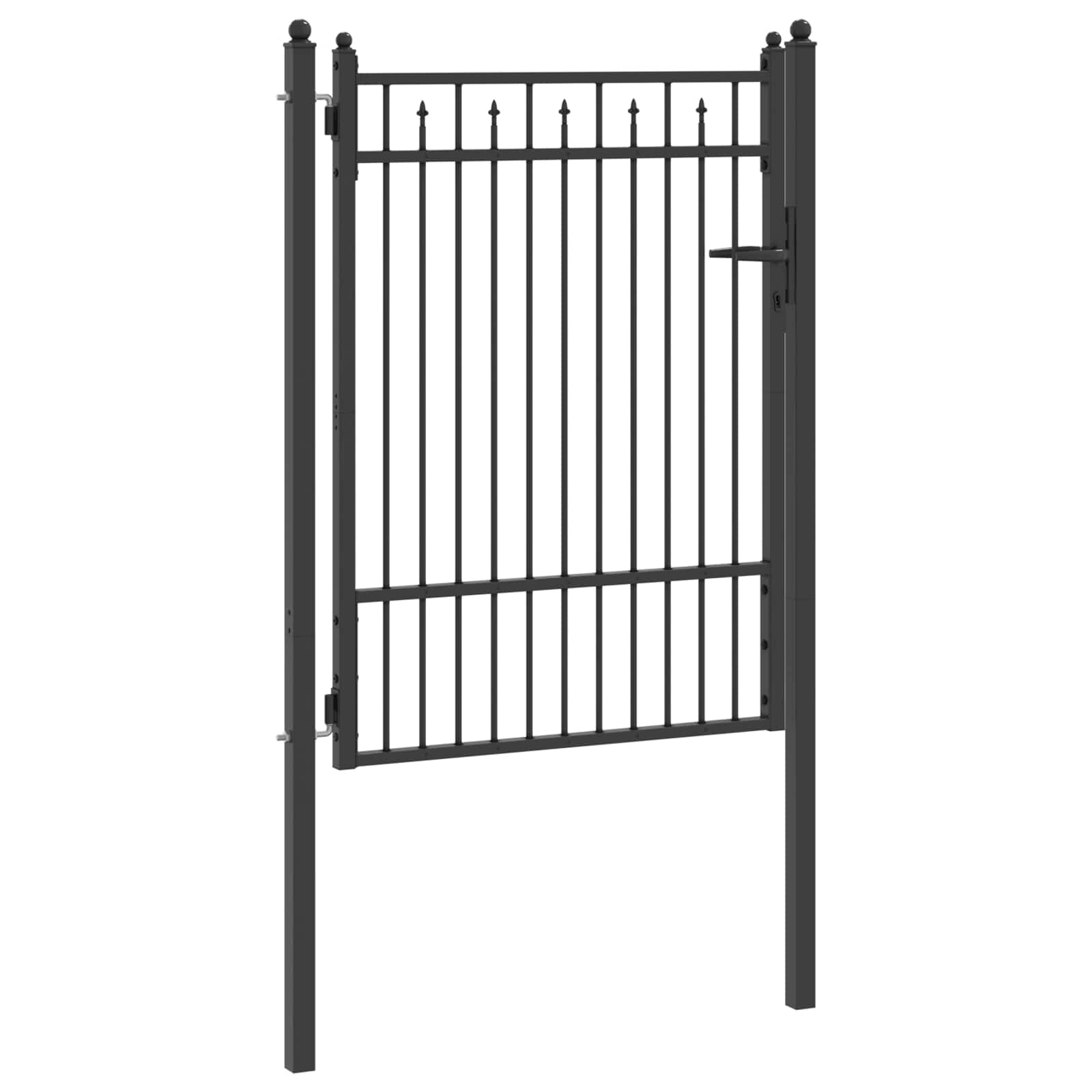 Cancello per recinzione HORST 100 x 125 cm Metallo Nero | homemem39