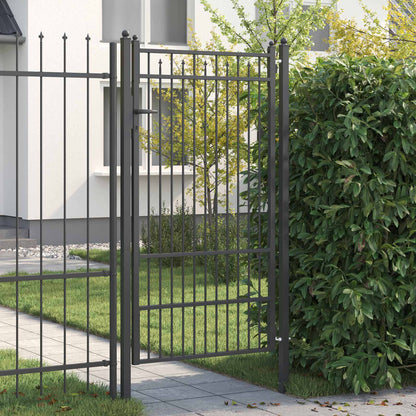 Cancello per recinzione HORST 100 x 175 cm Metallo Nero | homemem39