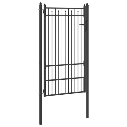 Cancello per recinzione HORST 100 x 175 cm Metallo Nero | homemem39