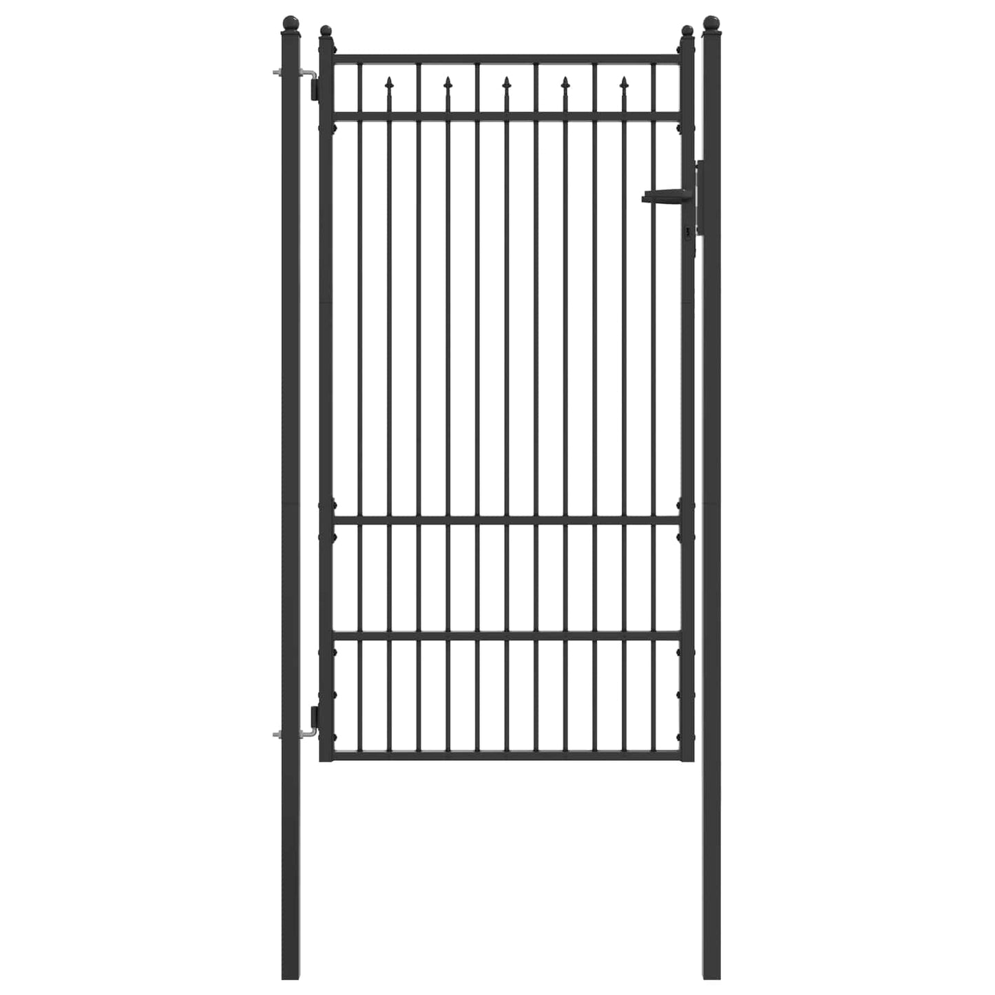 Cancello per recinzione HORST 100 x 175 cm Metallo Nero | homemem39