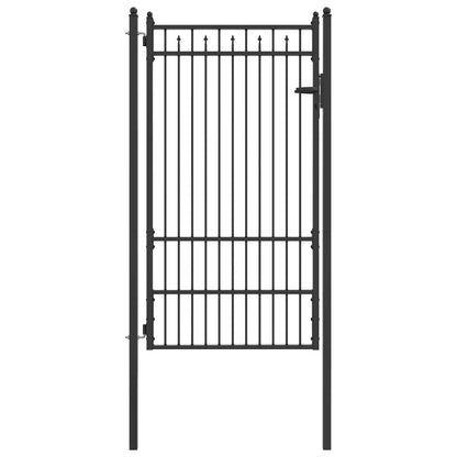 Cancello per recinzione HORST 100 x 175 cm Metallo Nero | homemem39