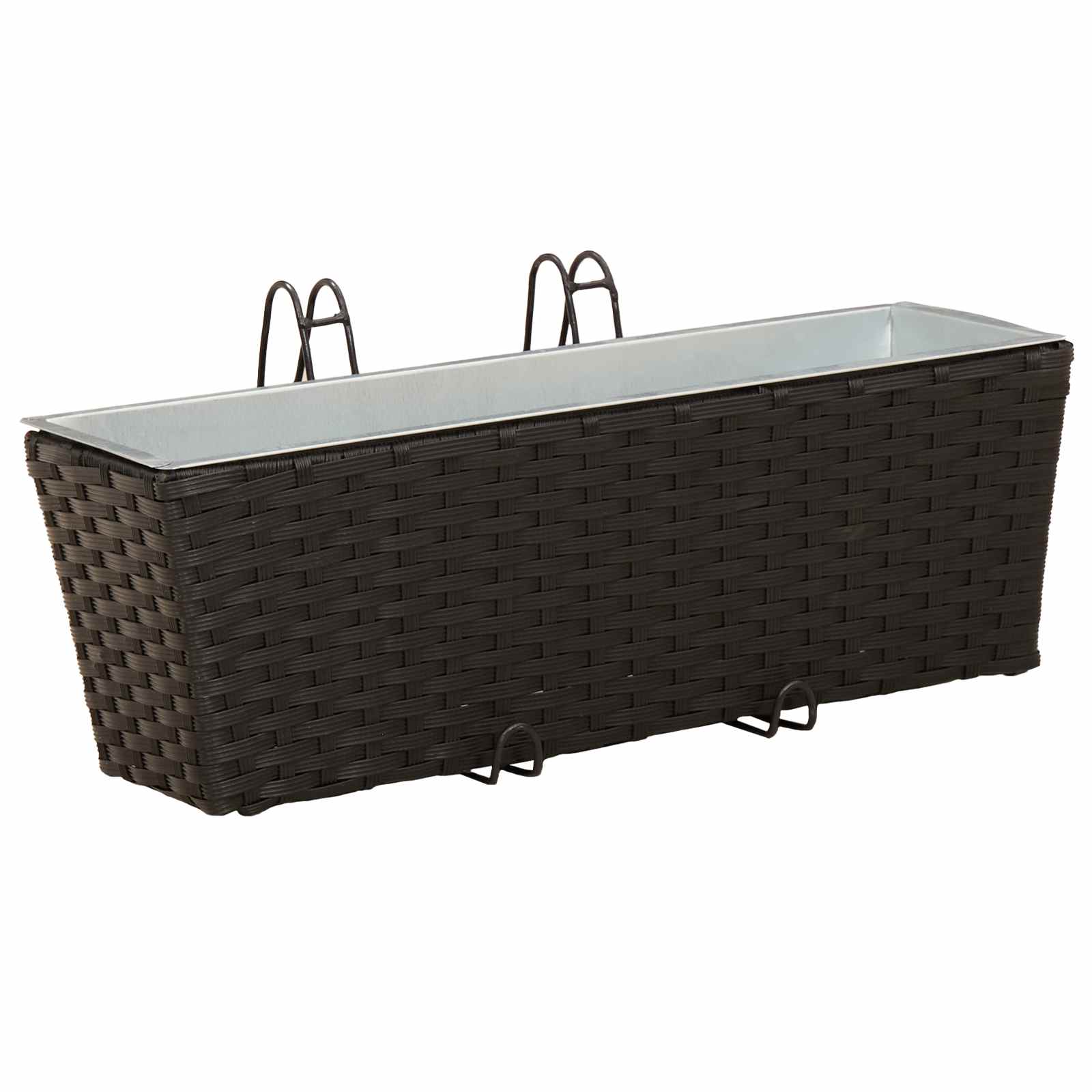 Ringhiera 2 pcs Nero 50 x 17 x 17 cm Metallo | homemem39
