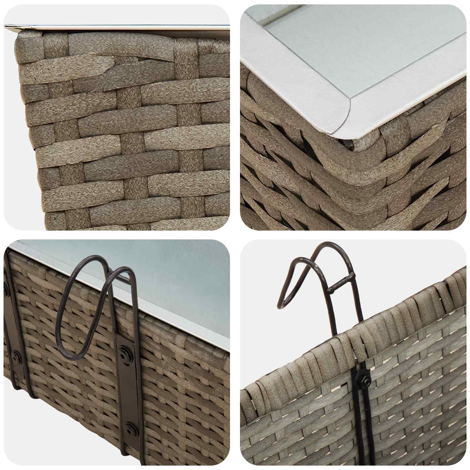Ringhiera 2 pcs 50 x 17 x 17 cm Metallo | homemem39