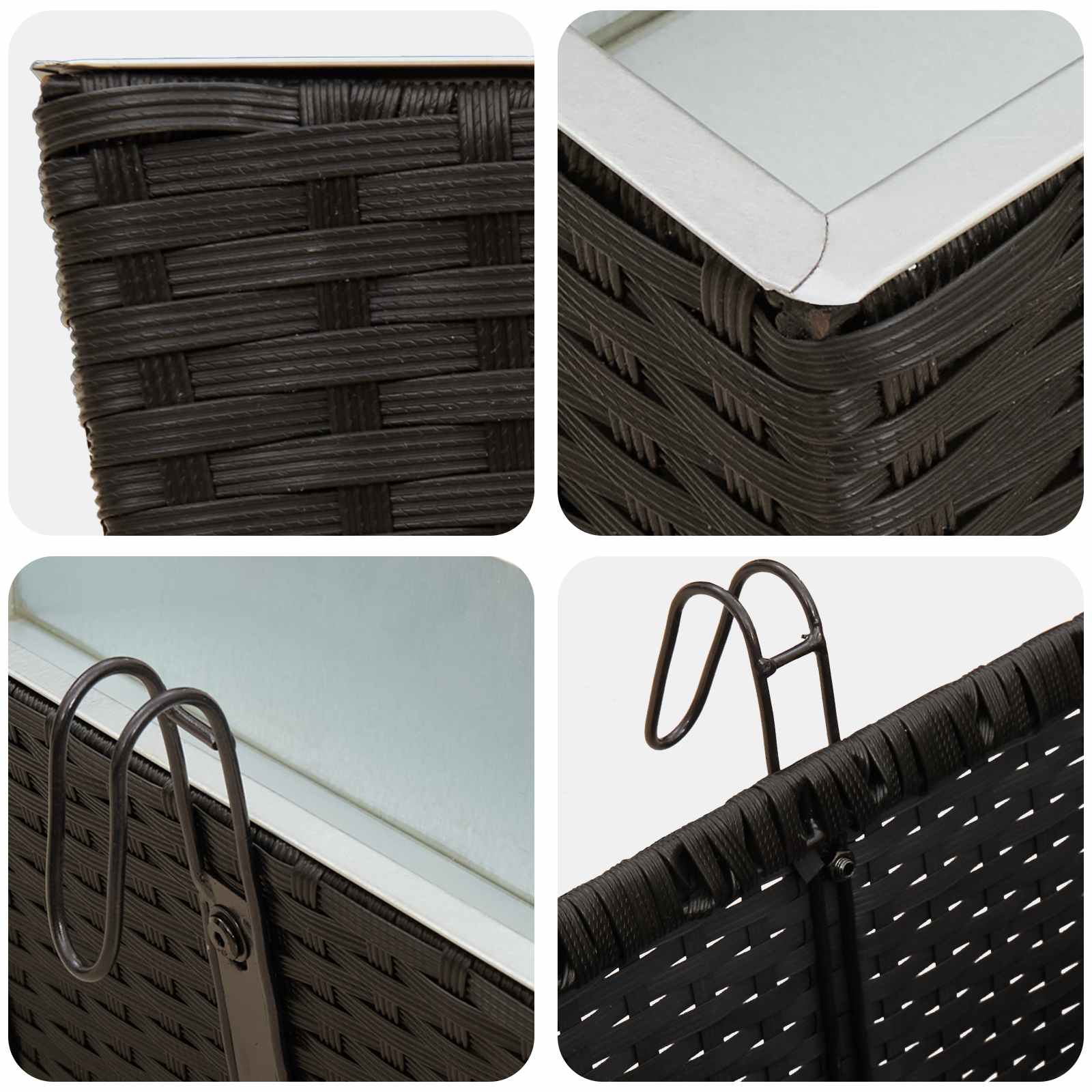 Ringhiera 2 pcs 80 x 17 x 17 cm Metallo | homemem39