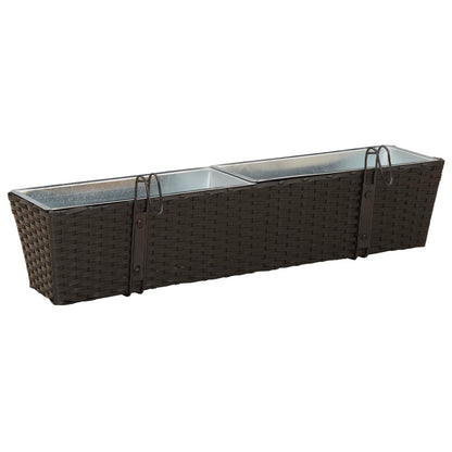 Ringhiera 2 pcs 80 x 17 x 17 cm Metallo | homemem39