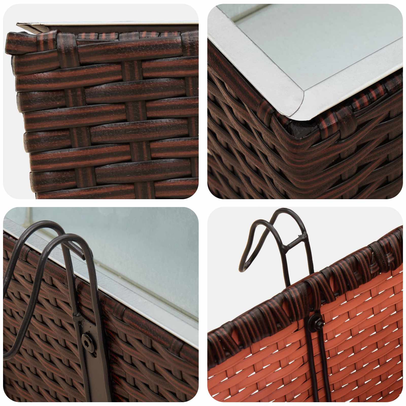 Ringhiera 2 pcs 80 x 17 x 17 cm Metallo | homemem39