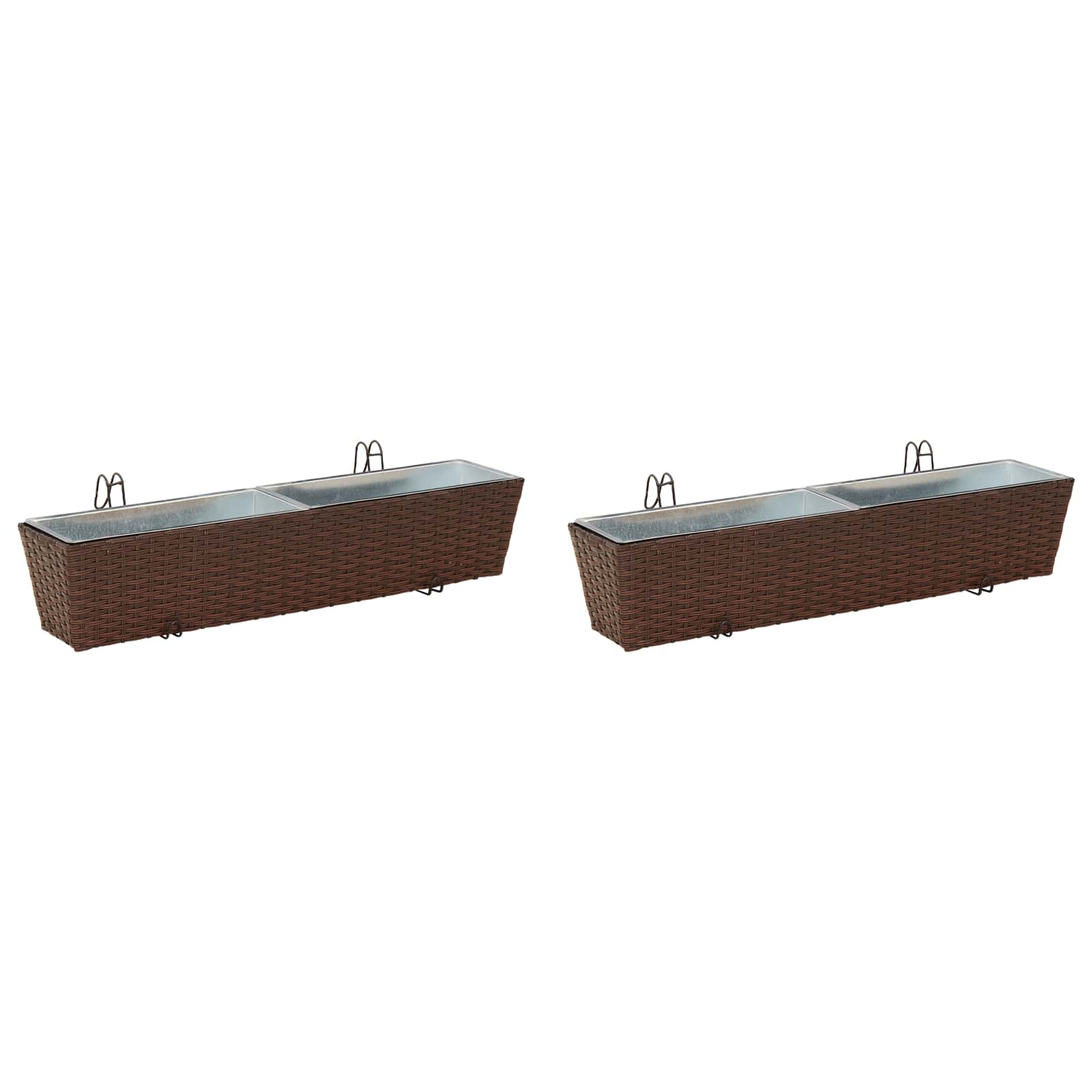 Ringhiera 2 pcs 80 x 17 x 17 cm Metallo | homemem39