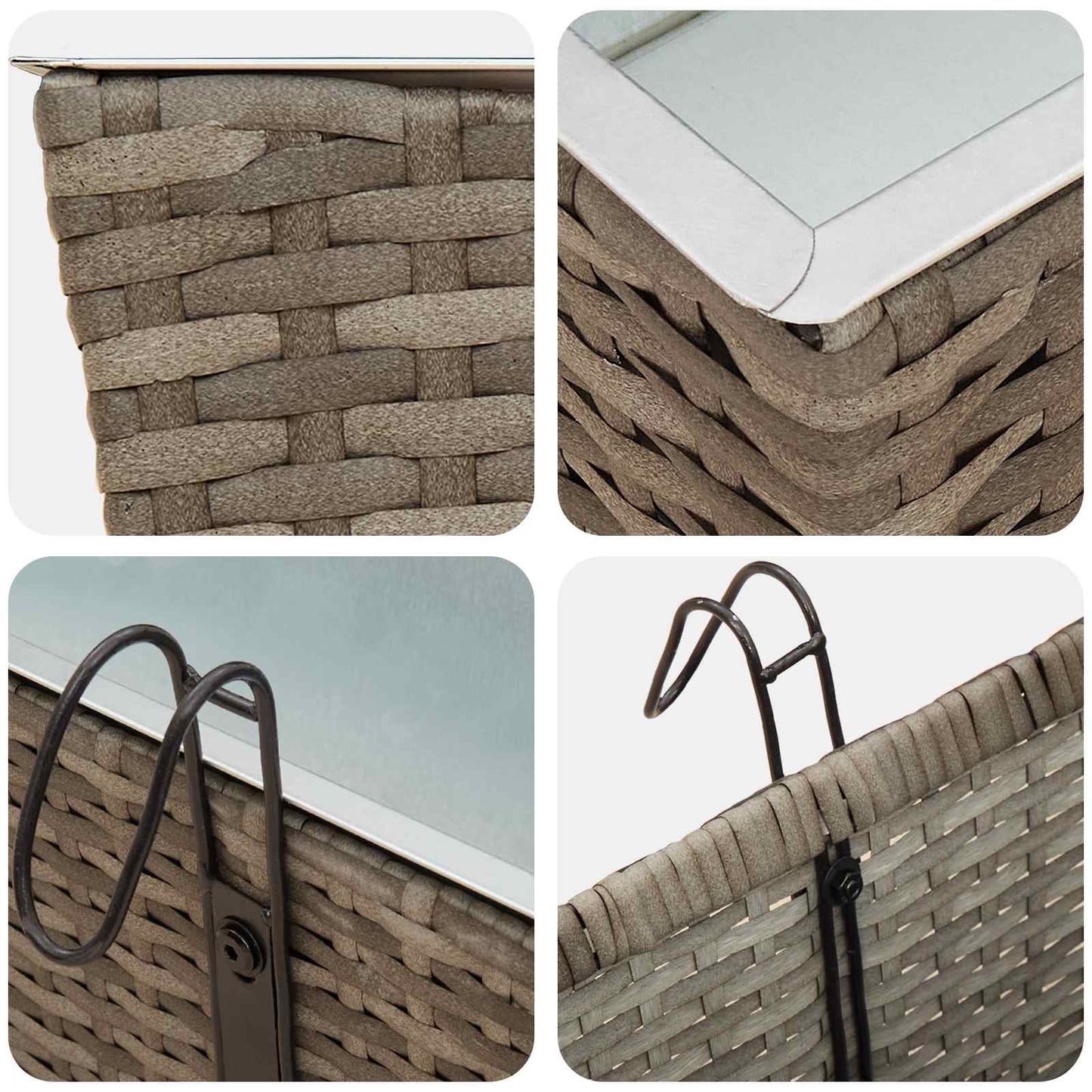 Ringhiera 2 pcs 80 x 17 x 17 cm Metallo | homemem39