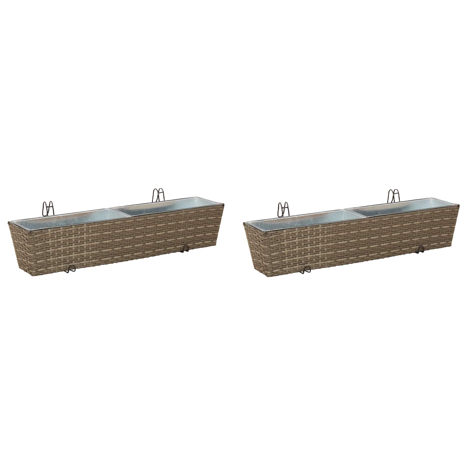 Ringhiera 2 pcs 80 x 17 x 17 cm Metallo | homemem39
