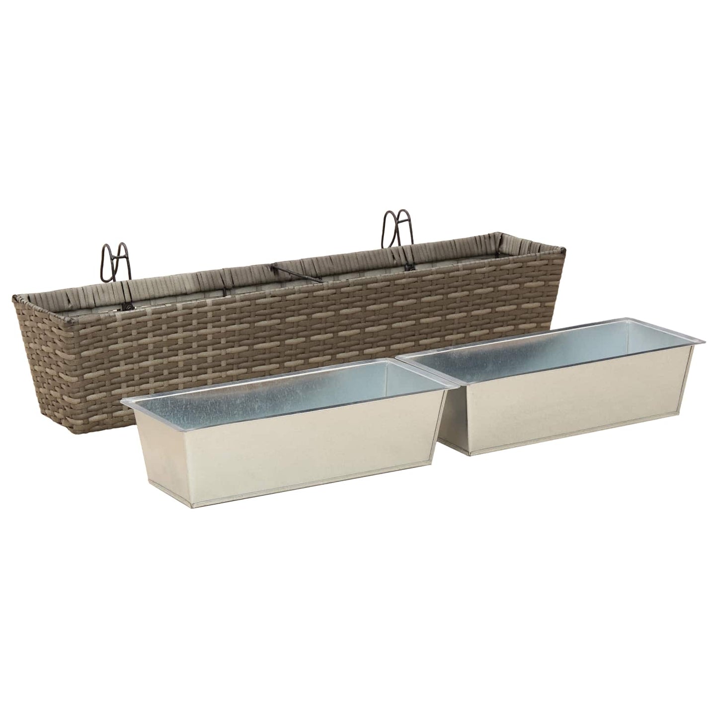 Ringhiera 2 pcs 80 x 17 x 17 cm Metallo | homemem39