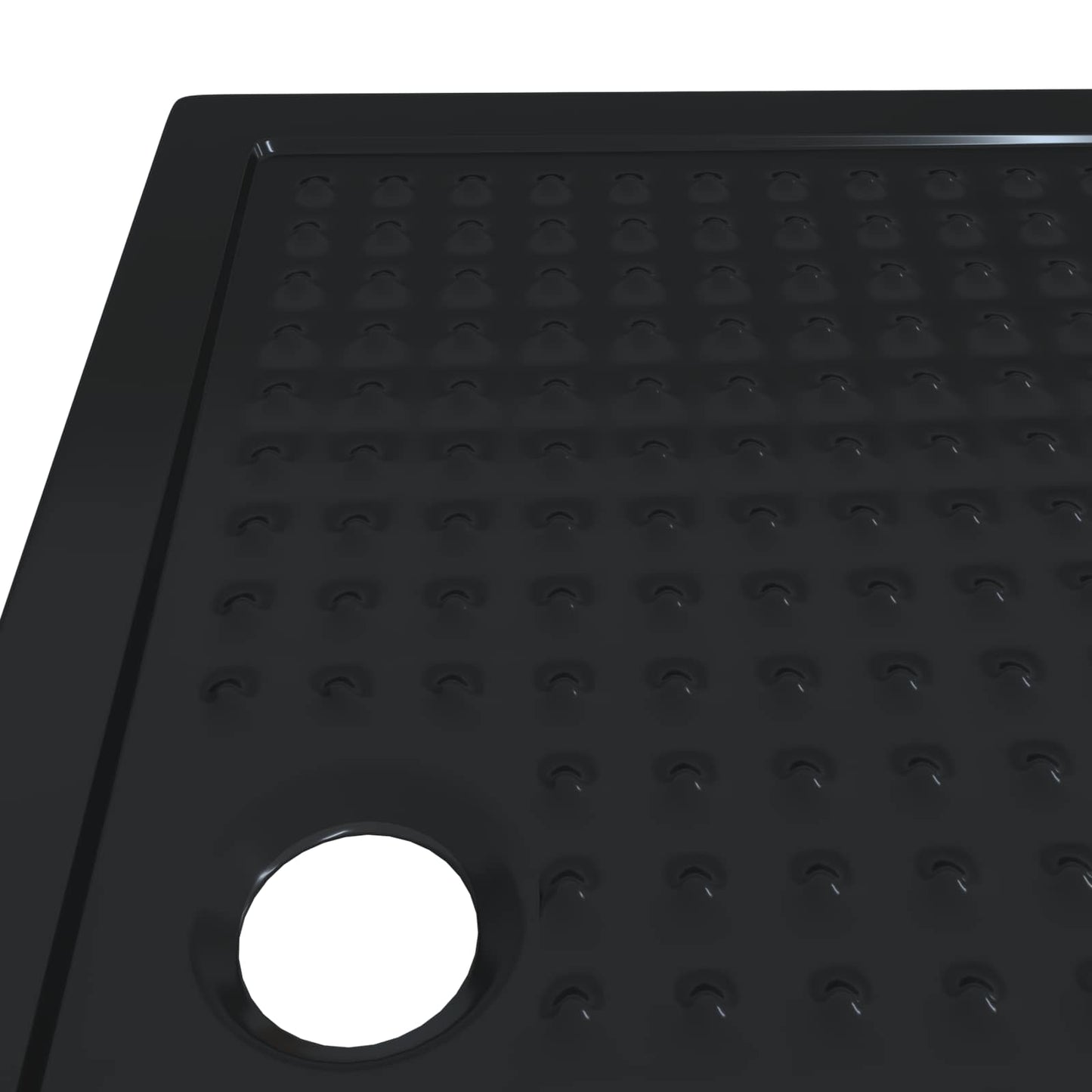 Vassoio base doccia con punti Nero 120 x 80 x 4 cm ABS | homemem39