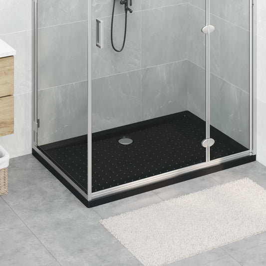 Vassoio base doccia con punti 120 x 80 x 4 cm ABS Nero