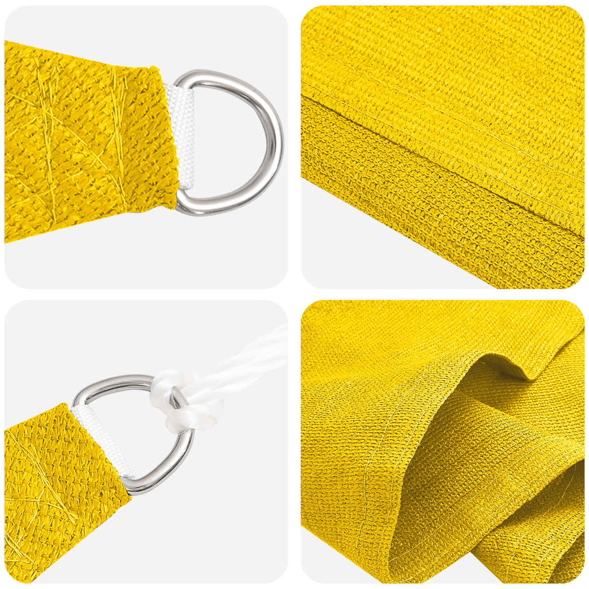 Telo Ombra Rettangolare 2 x 6 m HDPE Giallo