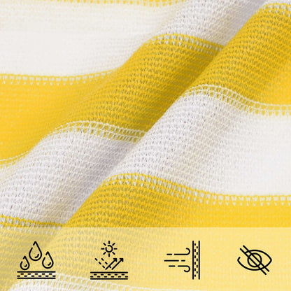 Telo Ombra Quadrato 6 x 6 m HDPE Giallo e Bianco