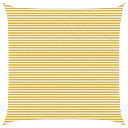 Telo Ombra Quadrato 6 x 6 m HDPE Giallo e Bianco
