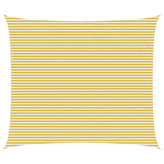 Telo Ombra Rettangolare 6 x 8 m HDPE Giallo e Bianco
