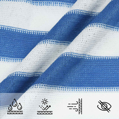 Telo Ombra Rettangolare 3/4 x 3 m HDPE Blu e Bianco