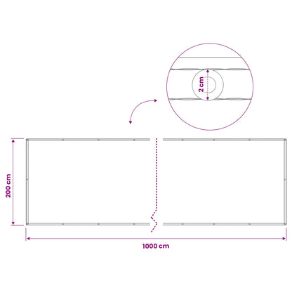 Schermo di Privacy per Balcone 200 x 1000 cm | homemem39
