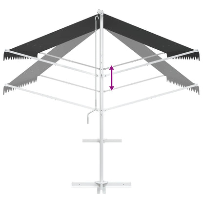 Tenda autoportante 4 × 3 m Poliestere Antracite | homemem39