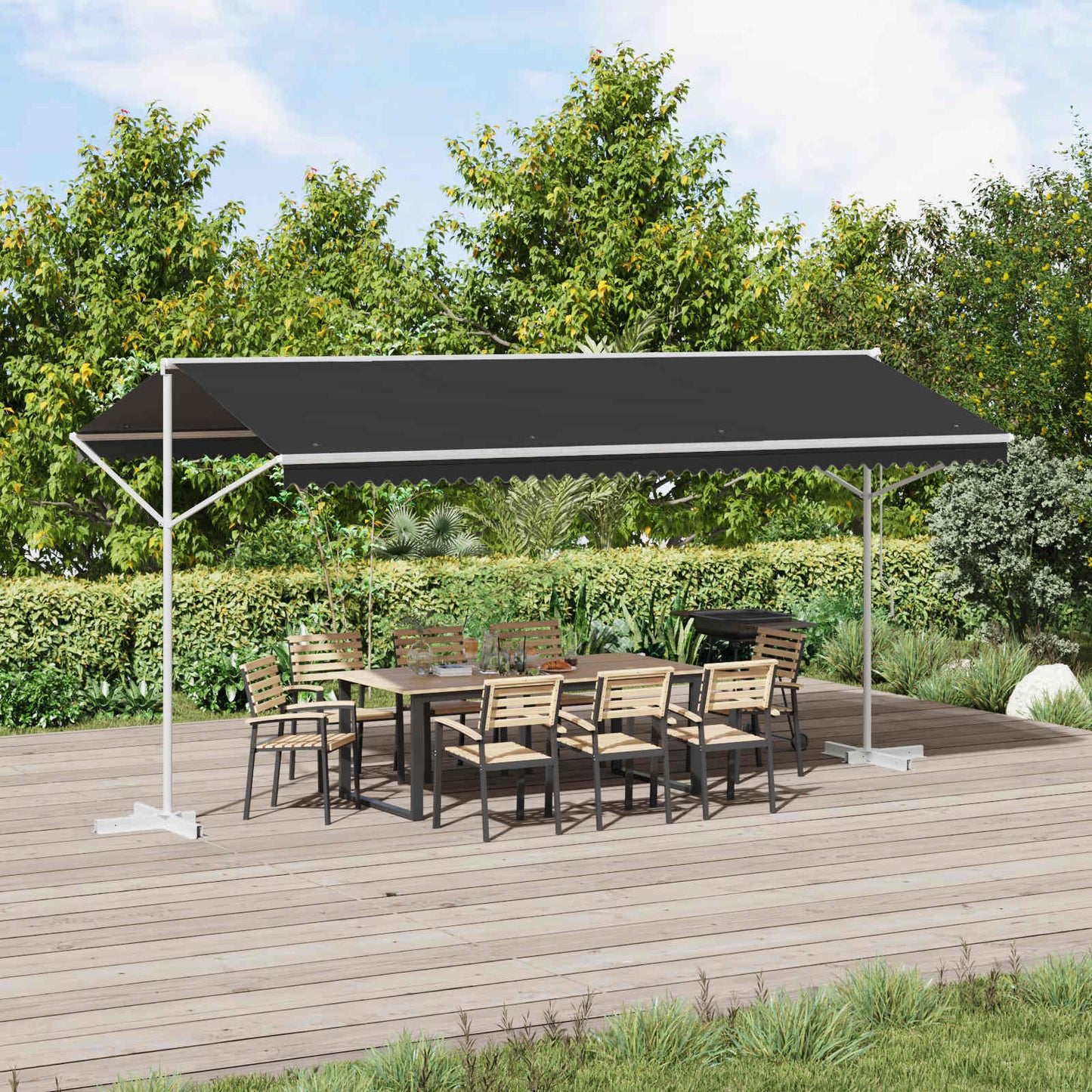 Tenda autoportante Antracite 5 x 3 m Poliestere | homemem39