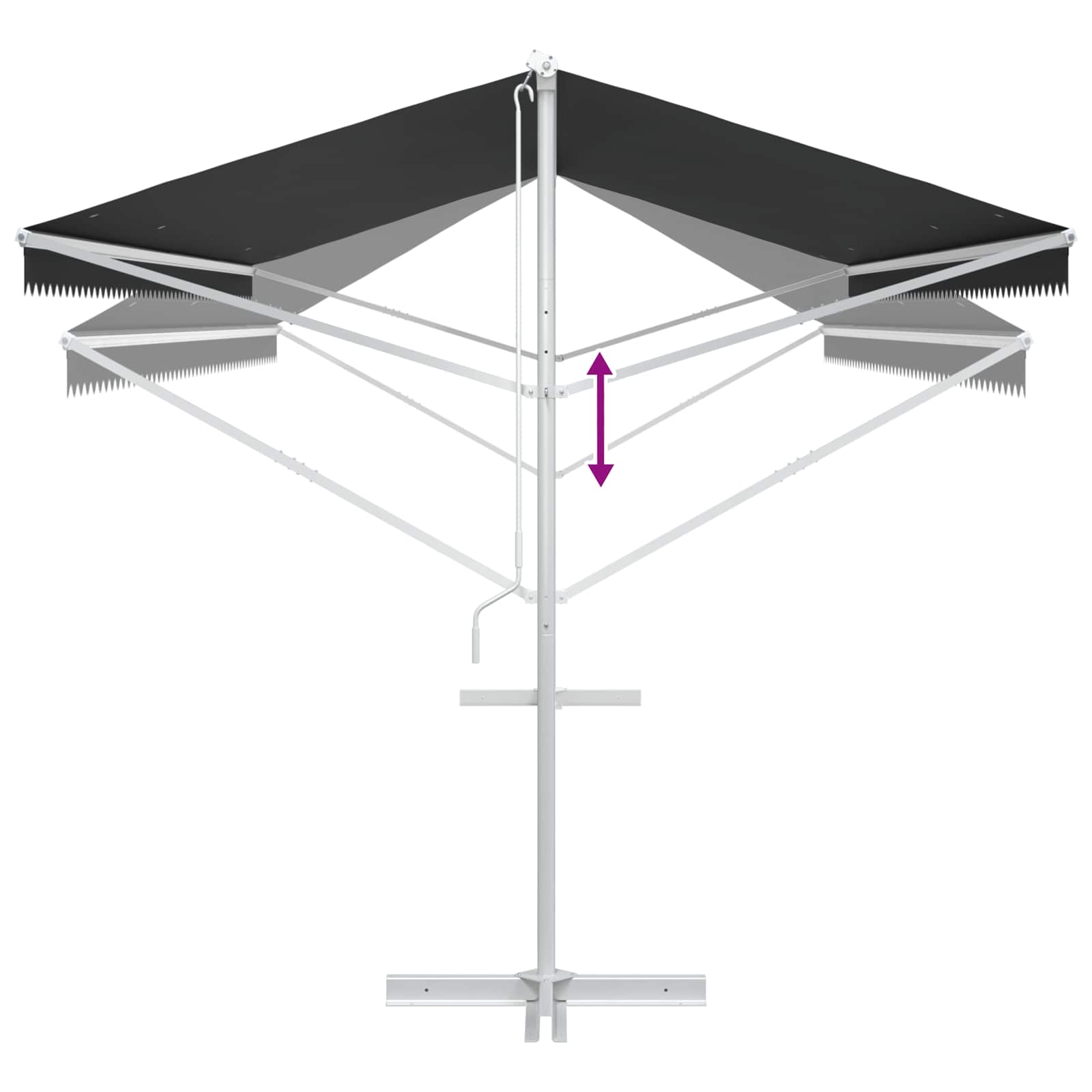 Tenda autoportante Antracite 6 x 3 m Poliestere | homemem39