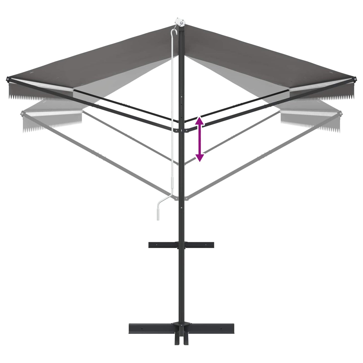 Tenda autoportante Grigio 5 x 3 m Poliestere | homemem39