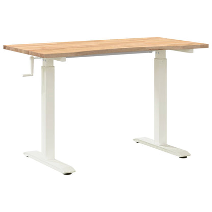 Scrivania con archiviazione Bianco e Naturale 120 x 60 cm | homemem39