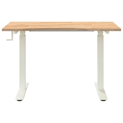 Scrivania con archiviazione Bianco e Naturale 120 x 60 cm | homemem39