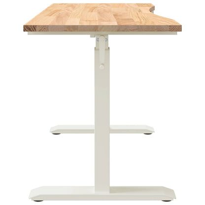 Scrivania con archiviazione Bianco e Naturale 120 x 60 cm | homemem39