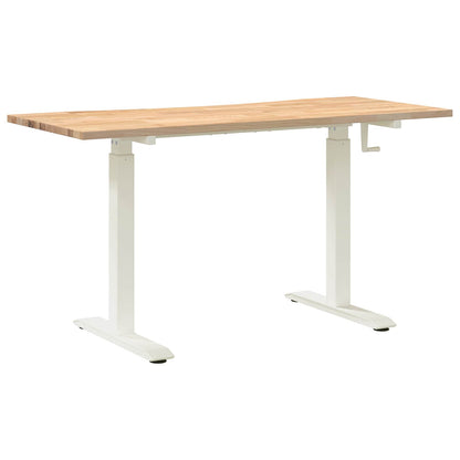 Scrivania con archiviazione Bianco e Naturale 140 x 60 cm | homemem39