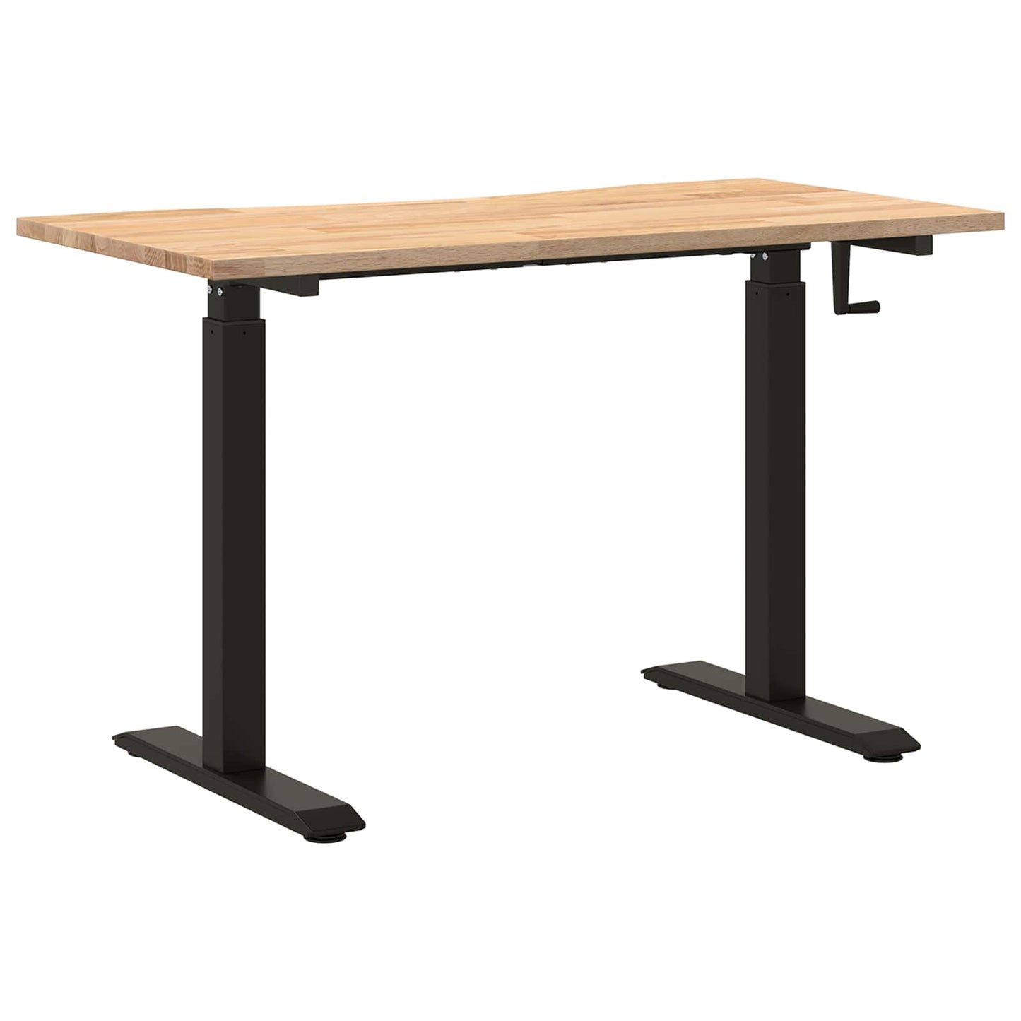 Scrivania Nero e naturale 120 x 60 cm Legno di Quercia Massello | homemem39