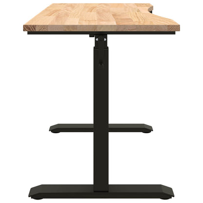 Scrivania Nero e naturale 120 x 60 cm Legno di Quercia Massello | homemem39