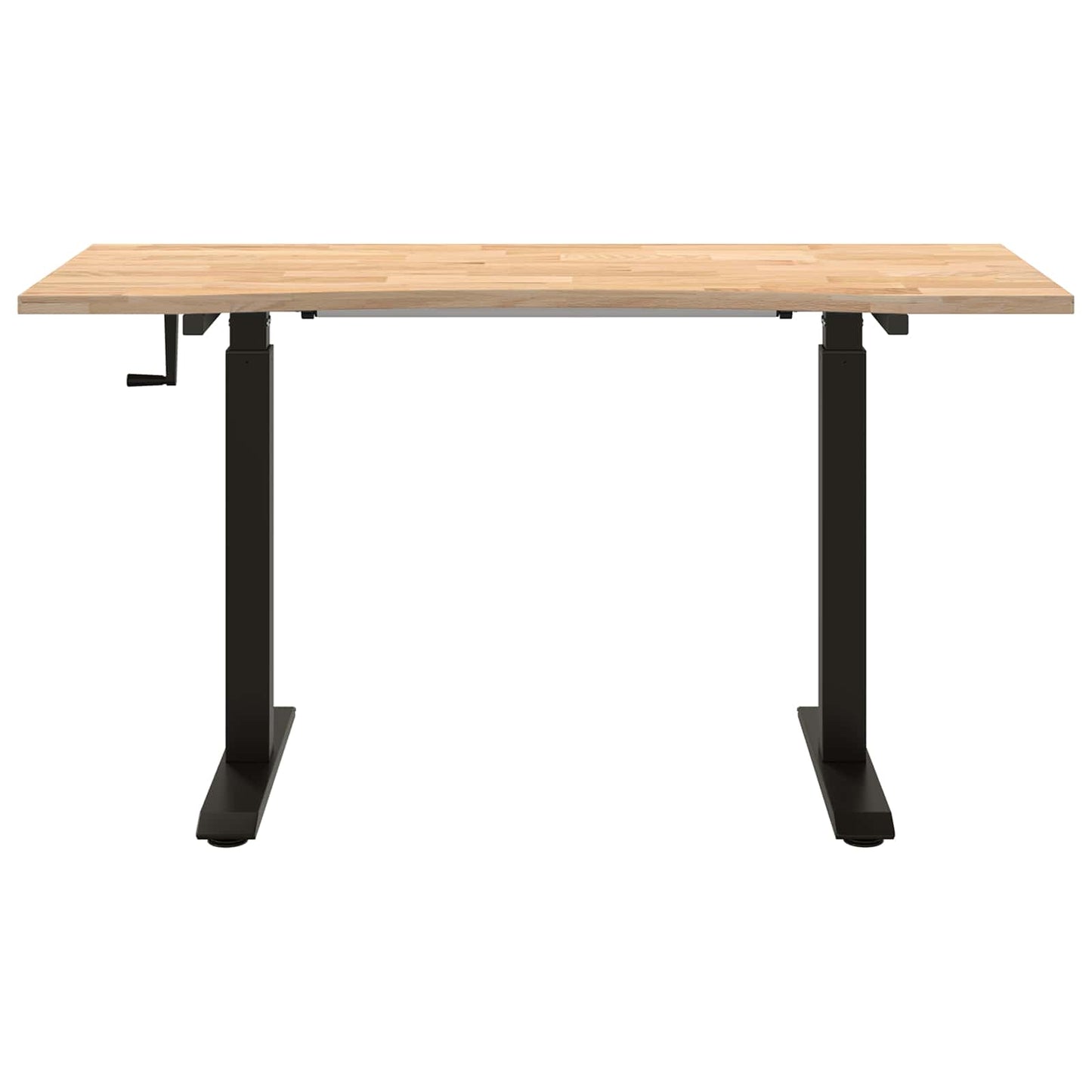 Scrivania Nero e naturale 140 x 60 cm Legno di Quercia Massello | homemem39