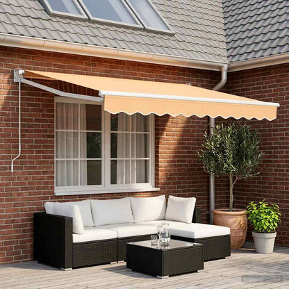 Tenda retrattile Sabbia 3,5 x 2,5 m 100% Poliestere e Alluminio | homemem39