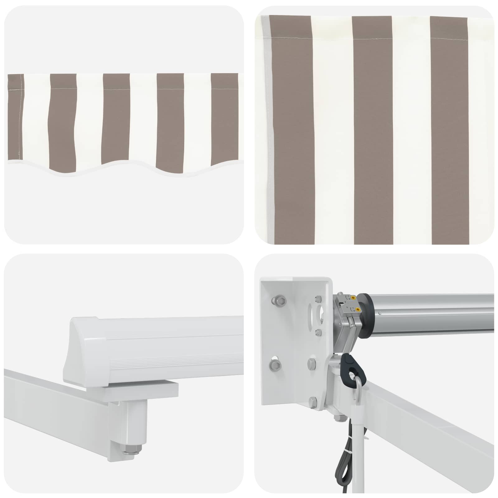 Tenda retrattile Grigio chiaro e bianco 2,5 x 2 m | homemem39