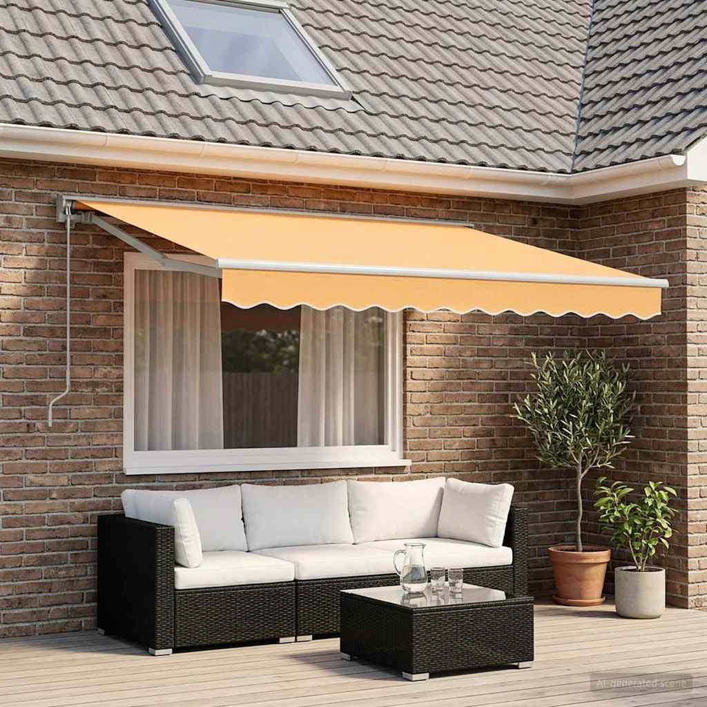 Tenda retrattile Sabbia 3,5 x 2 m Poliestere e Alluminio | homemem39