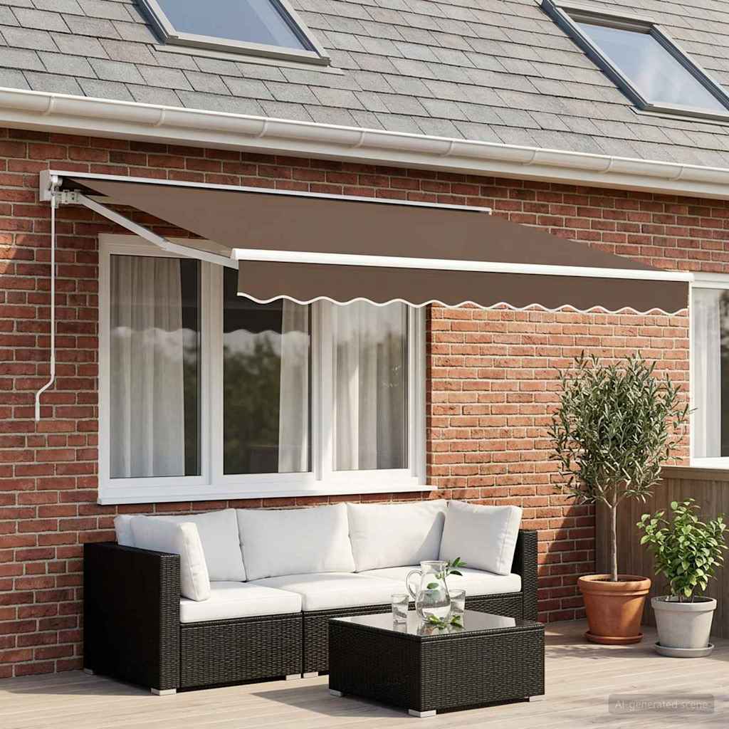 Tenda retrattile manuale Tortora 3 x 2,5 m