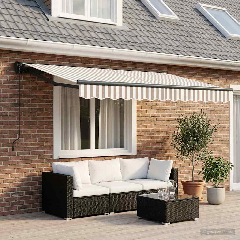 Tenda retrattile Grigio chiaro e bianco 3 x 2,5 m | homemem39