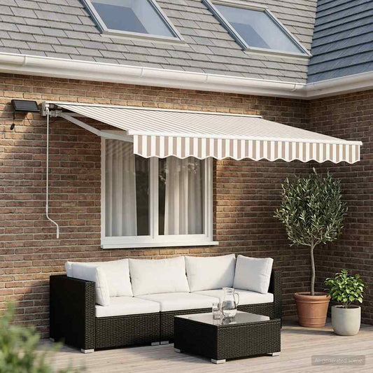 Cornice per Tenda Manuale con LED 3,5 x 2,5 m | homemem39